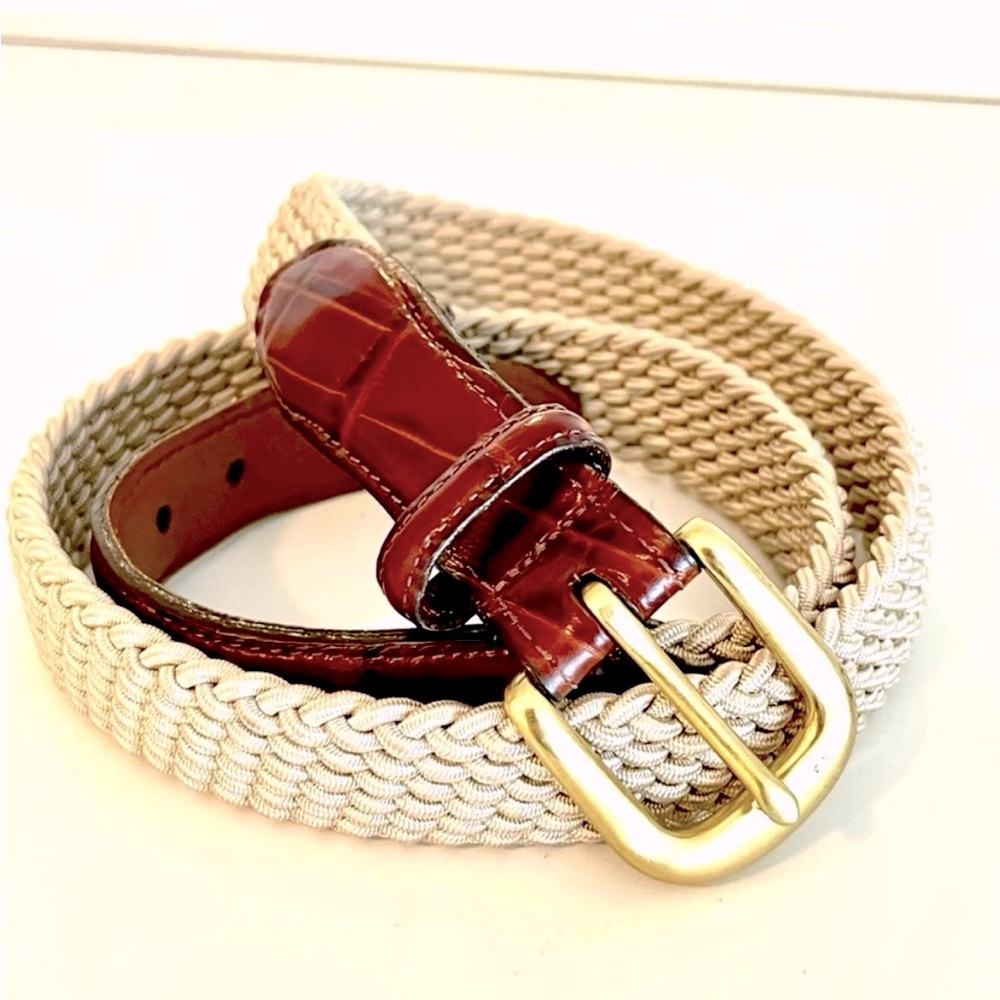 Vintage Brighton Crocodile and Nylon Belt